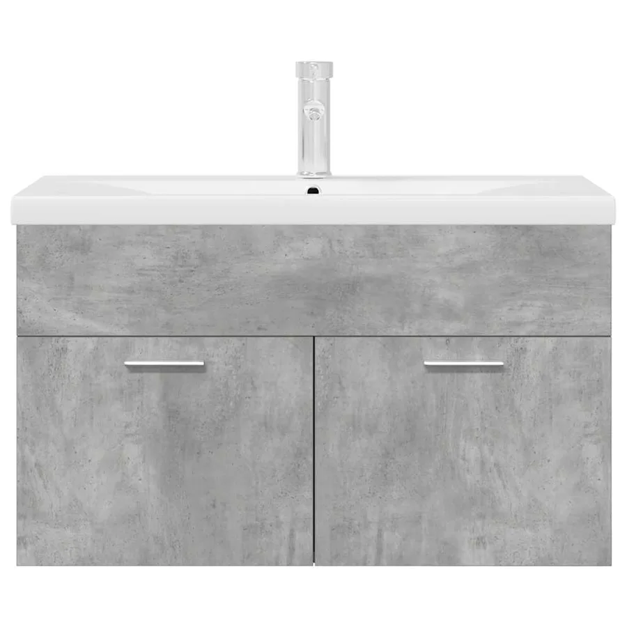 Armoire lavabo de salle de bain avec bassin intégré et robinet - 4
