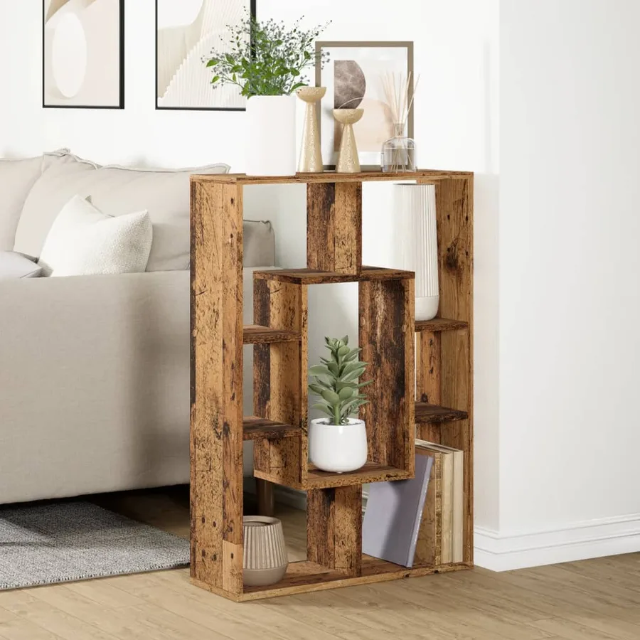 Bibliothèque vieux bois 63x20x90 cm bois d'ingénierie - 4