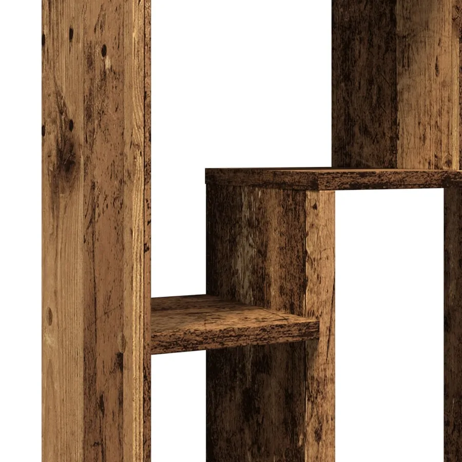 Bibliothèque vieux bois 63x20x90 cm bois d'ingénierie - 9