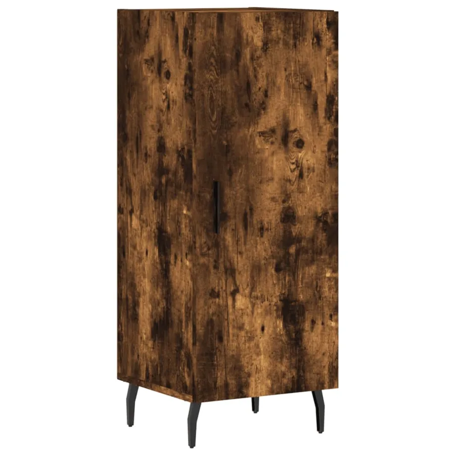 Buffet haut Chêne fumé 34,5x34x180 cm Bois d'ingénierie - 4