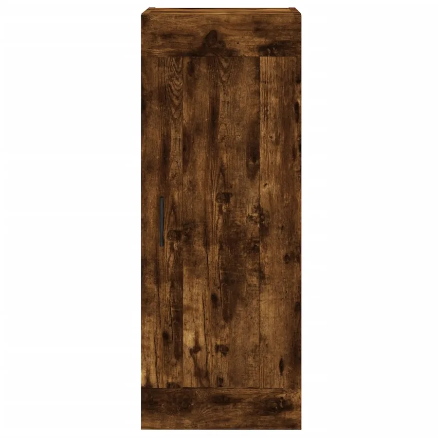 Buffet haut Chêne fumé 34,5x34x180 cm Bois d'ingénierie - 6