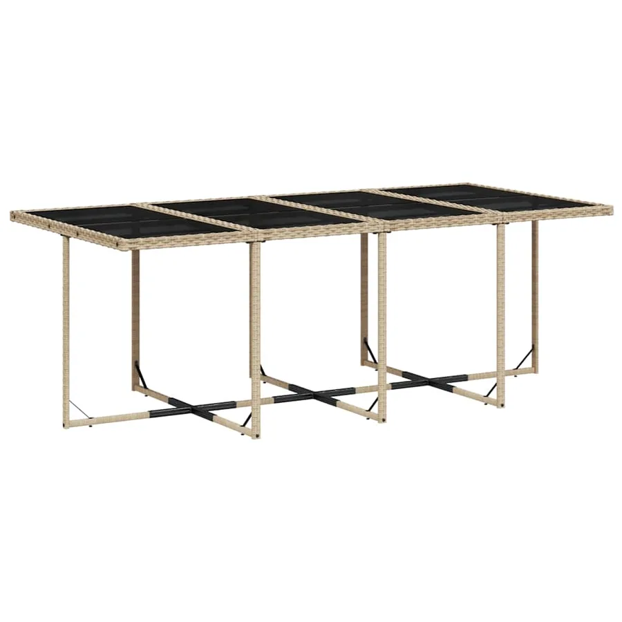 Ensemble à manger de jardin et coussins 9 pcs mélange beige - 4