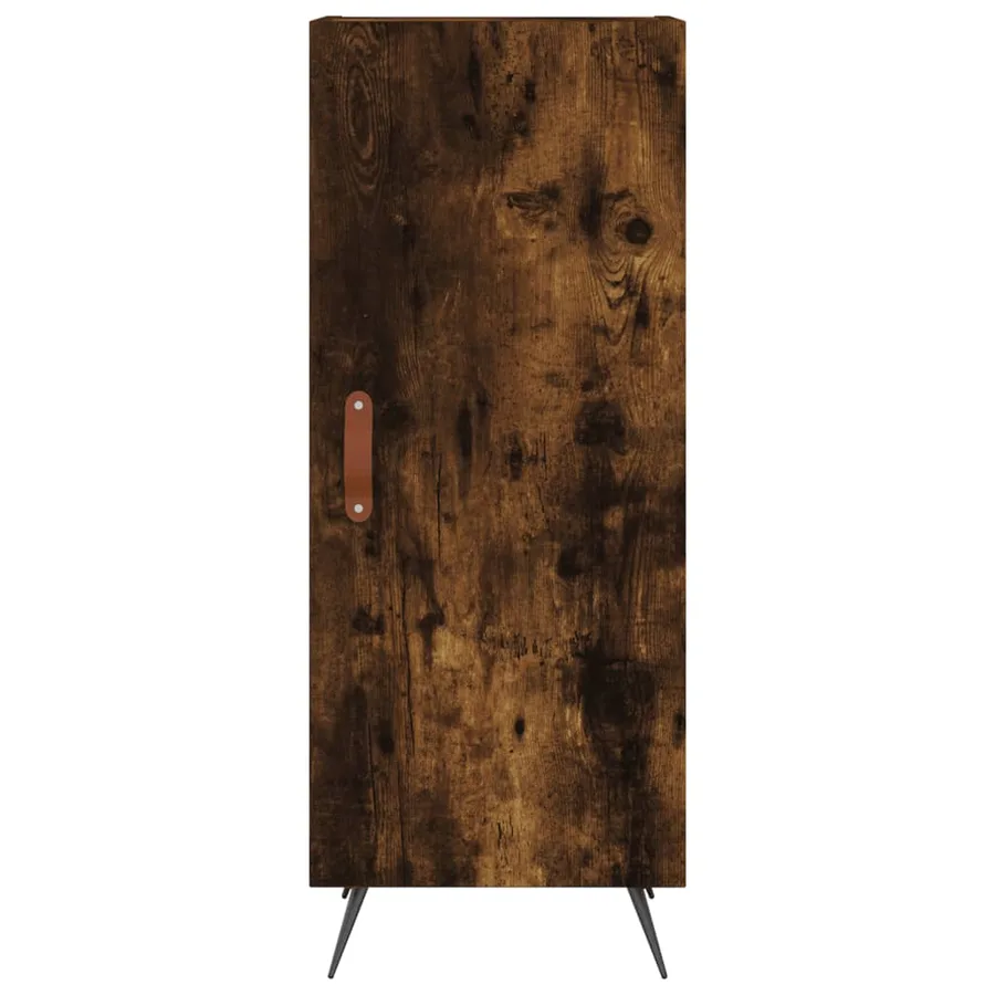 Buffet haut Chêne fumé 34,5x34x180 cm Bois d'ingénierie - 6