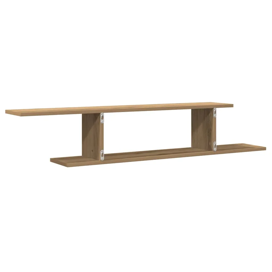 Étagère TV murale chêne artisanal 125x18x23cm bois d'ingénierie - 6