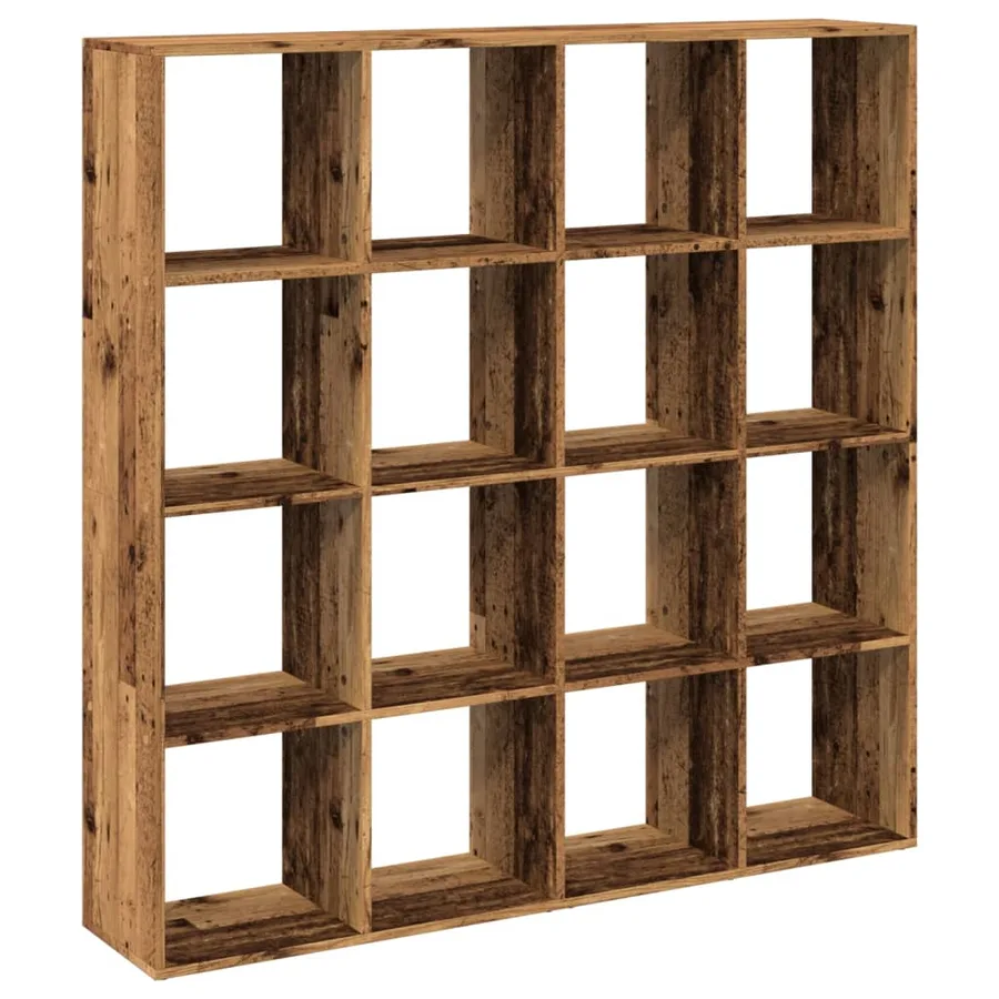 Bibliothèque vieux bois 137,5x29x137,5 cm bois d'ingénierie - 2