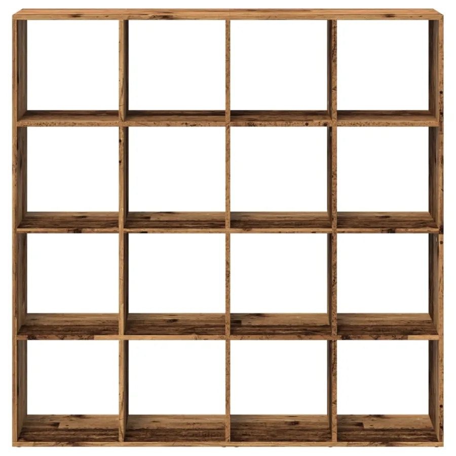 Bibliothèque vieux bois 137,5x29x137,5 cm bois d'ingénierie - 4