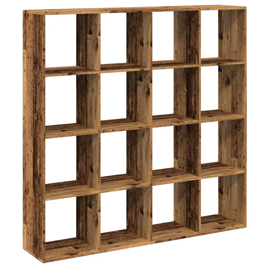 Bibliothèque vieux bois 137,5x29x137,5 cm bois d'ingénierie - 5