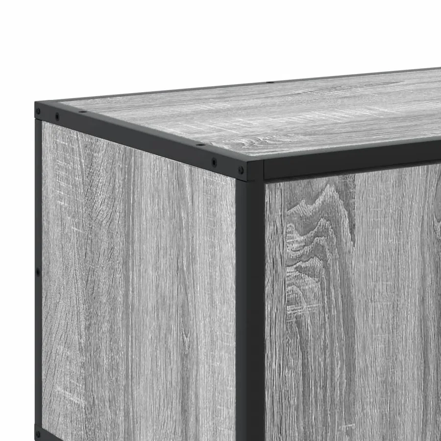 Meuble TV sonoma gris 100x35x41 cm bois d'ingénierie et métal - 8