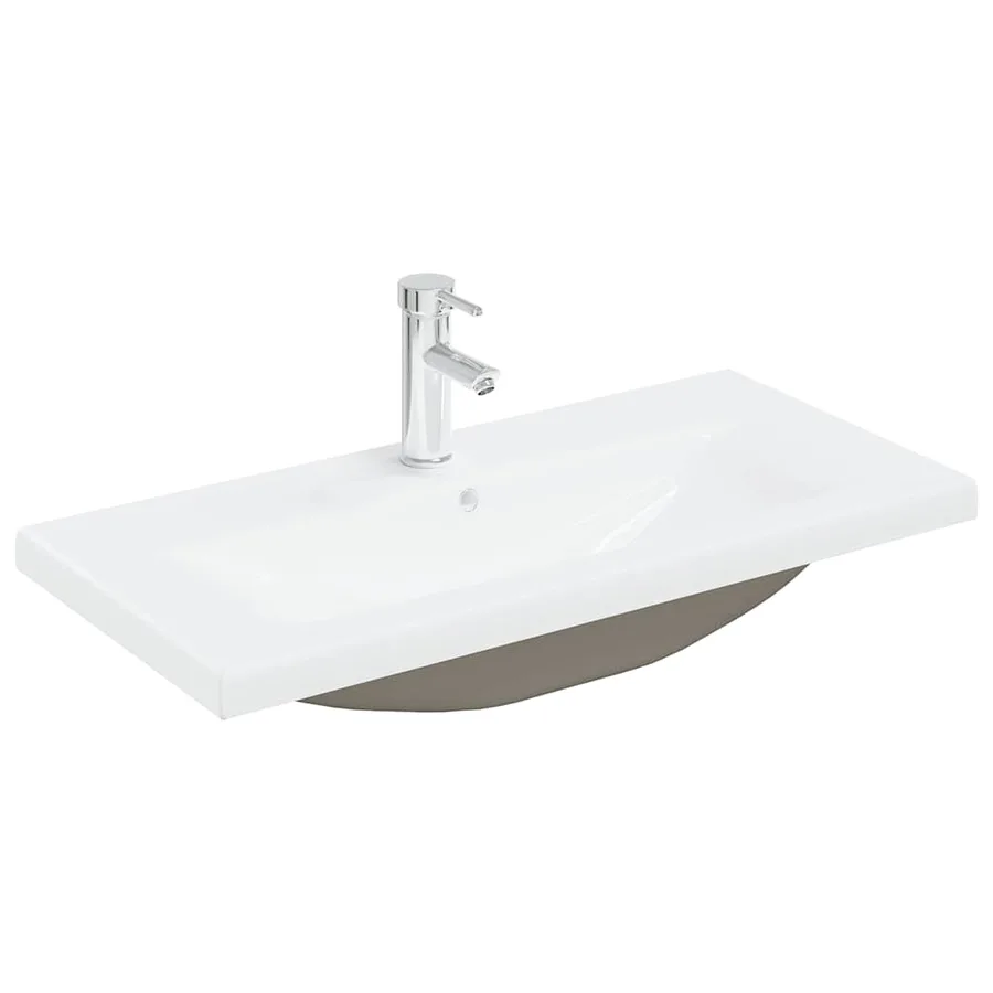 Ensemble de meubles de salle de bain 2 pcs gris béton - 5