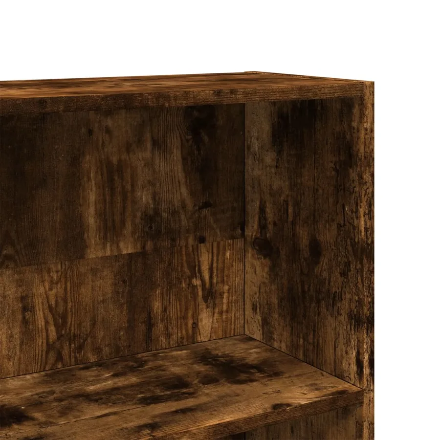 Bibliothèque chêne fumé 80x24x176 cm bois d'ingénierie - 7