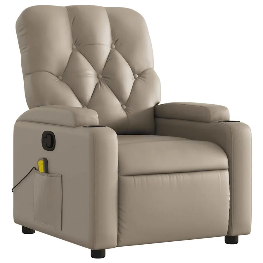 Fauteuil de massage inclinable Cappuccino Similicuir - 3