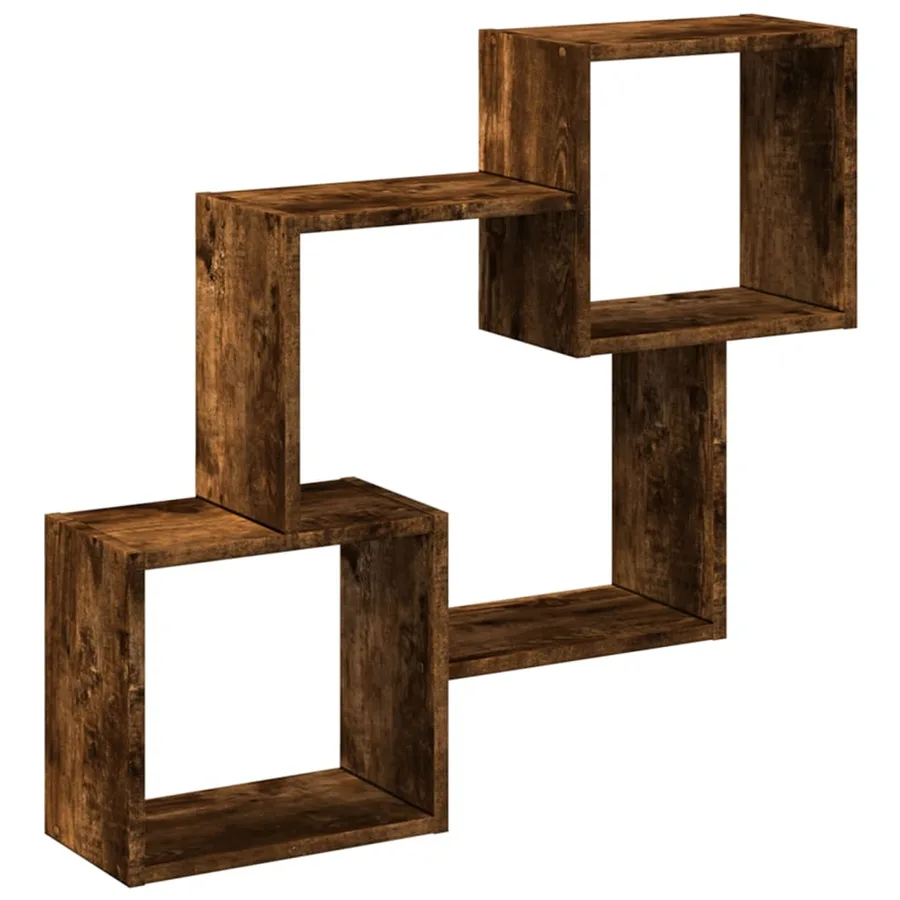Armoire murale 78x18x71 cm chêne fumé d'ingénierie - 2
