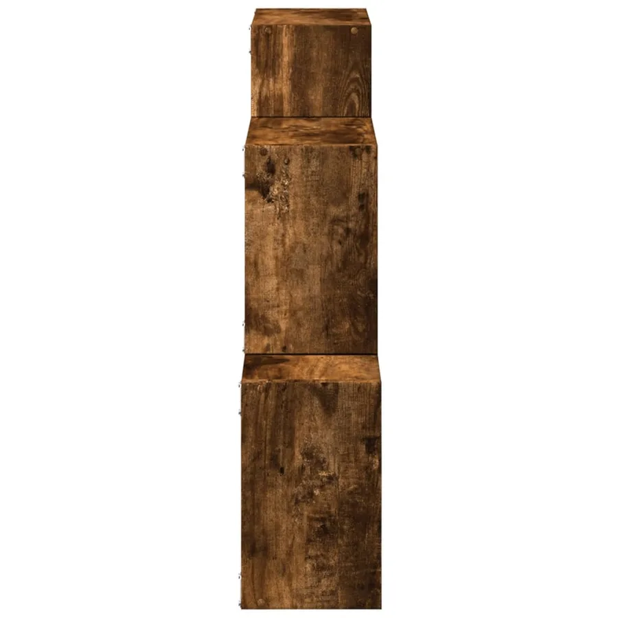Armoire murale 78x18x71 cm chêne fumé d'ingénierie - 5