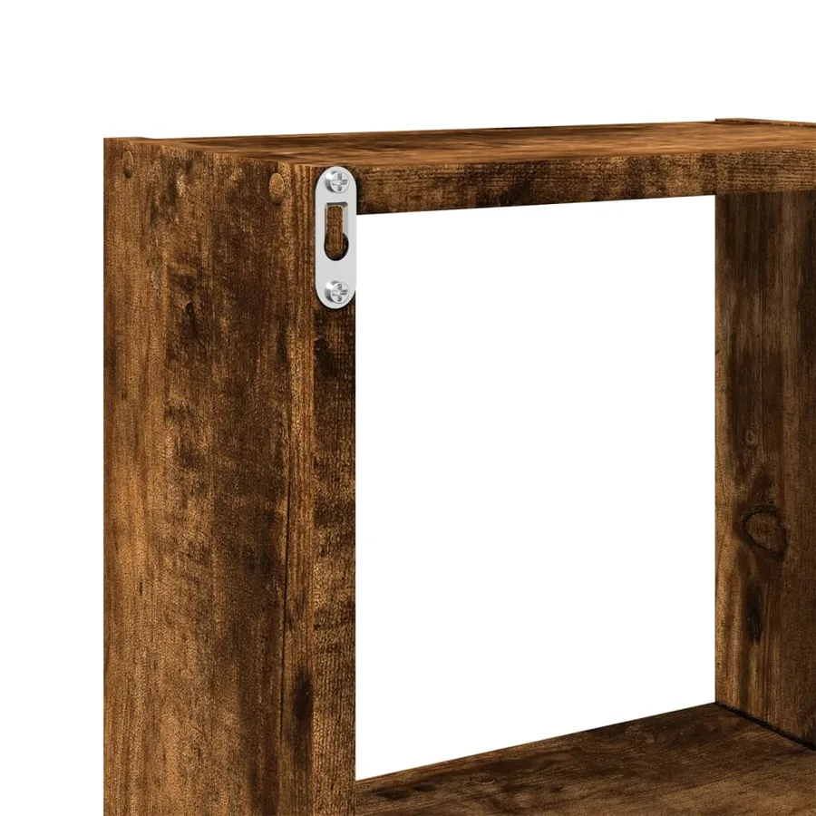Armoire murale 78x18x71 cm chêne fumé d'ingénierie - 9