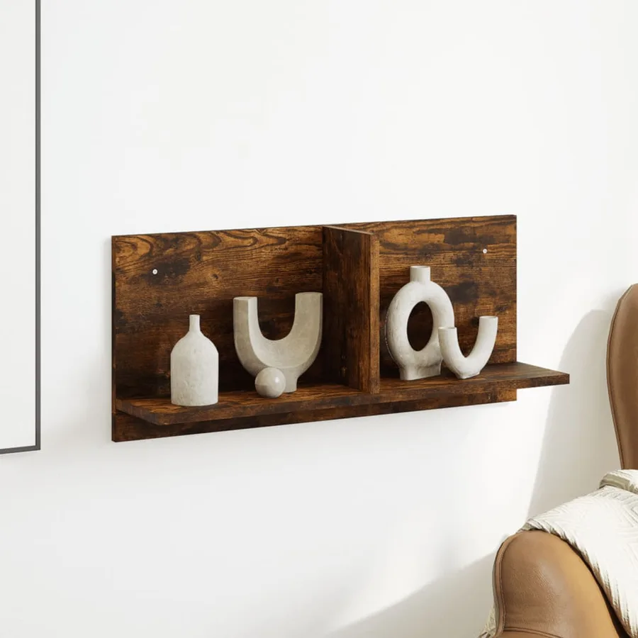 Armoire murale 70x16,5x30 cm chêne fumé bois d'ingénierie - 3