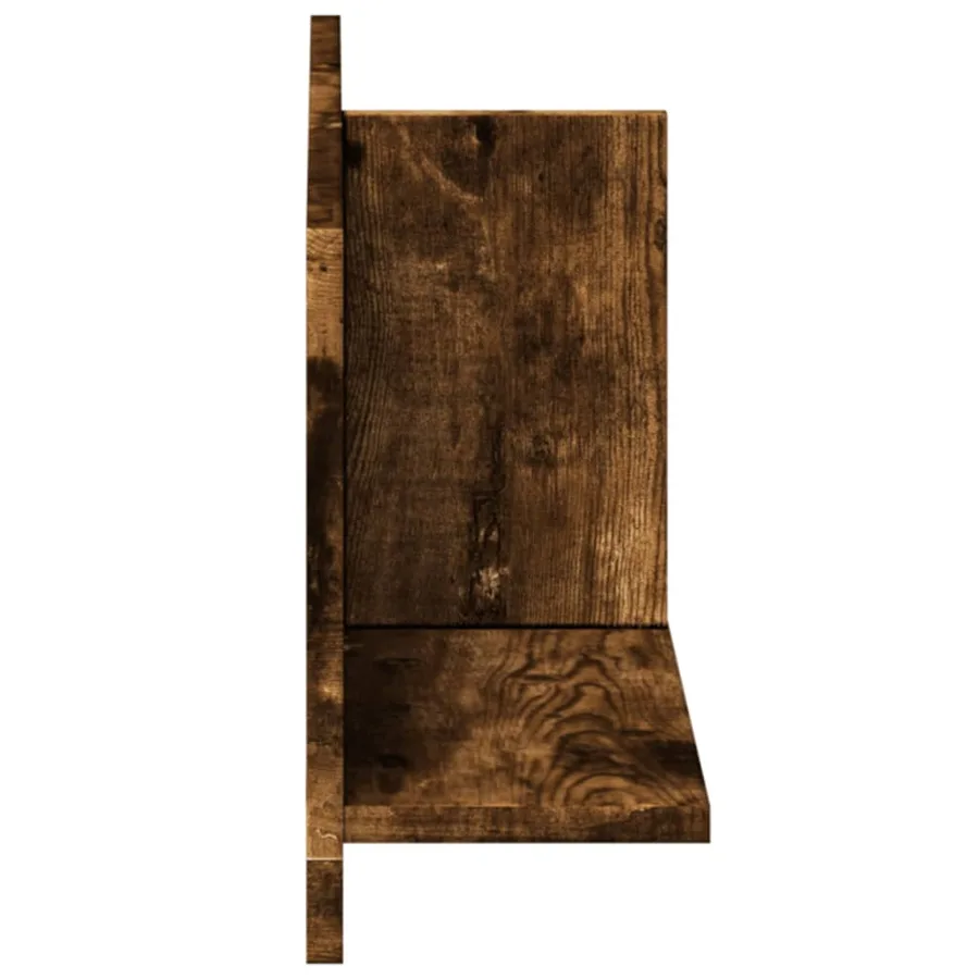 Armoire murale 70x16,5x30 cm chêne fumé bois d'ingénierie - 5
