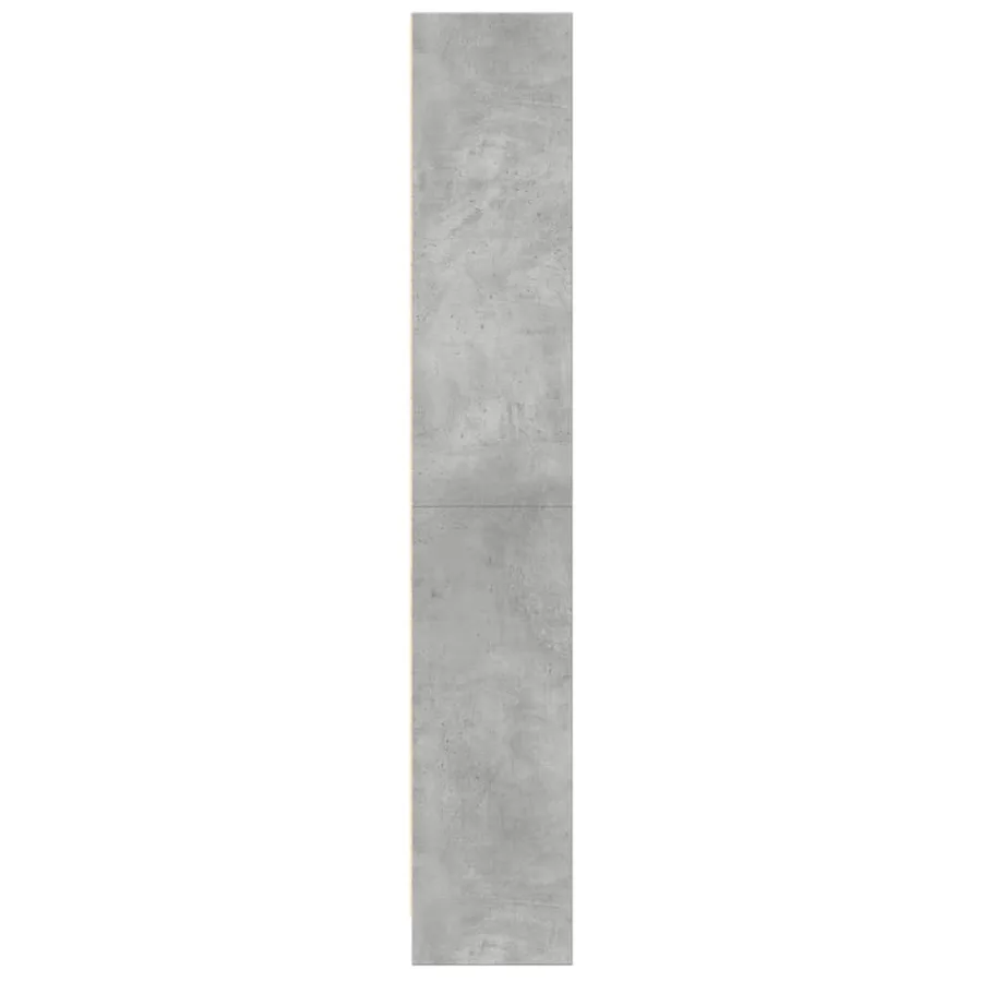 Bibliothèque gris béton 60x24x143 cm bois d'ingénierie - 6