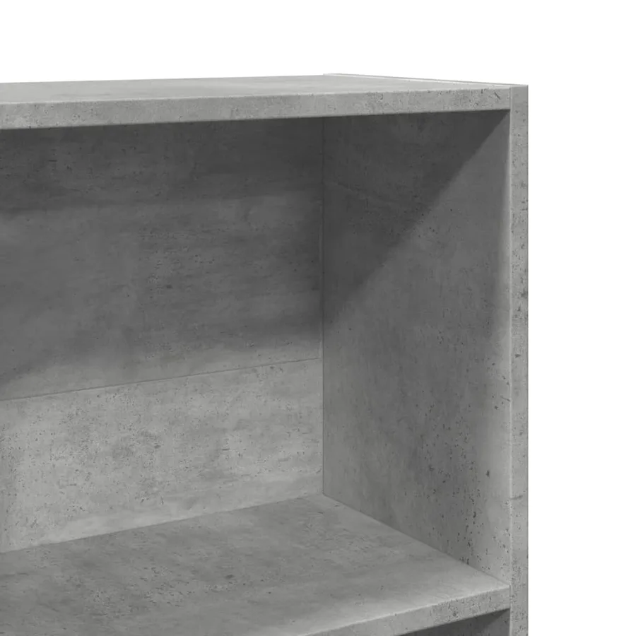 Bibliothèque gris béton 60x24x143 cm bois d'ingénierie - 7