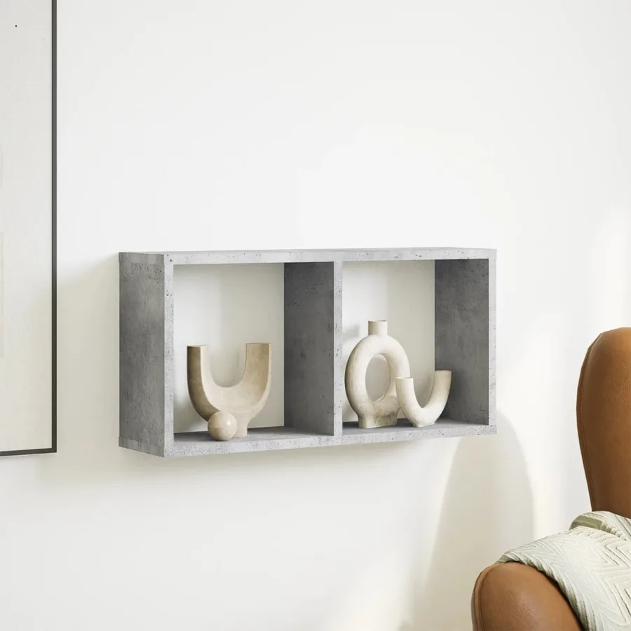 Armoire murale 60x16x30 cm gris béton bois d'ingénierie - 3