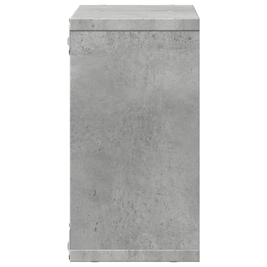 Armoire murale 60x16x30 cm gris béton bois d'ingénierie - 5