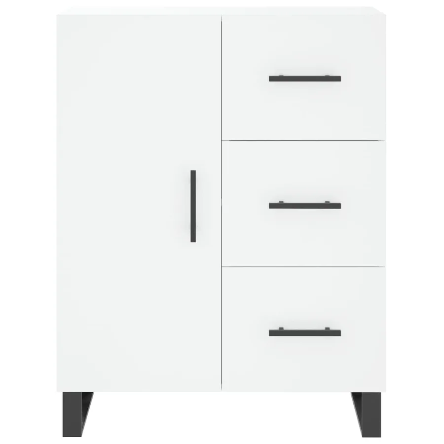 Buffet haut Blanc 69,5x34x180 cm Bois d'ingénierie - 8