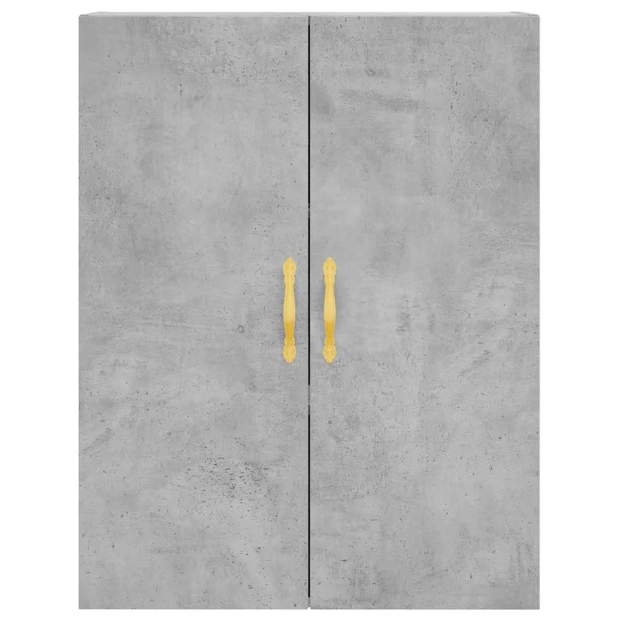 Buffet haut Gris béton 69,5x34x180 cm Bois d'ingénierie - 5
