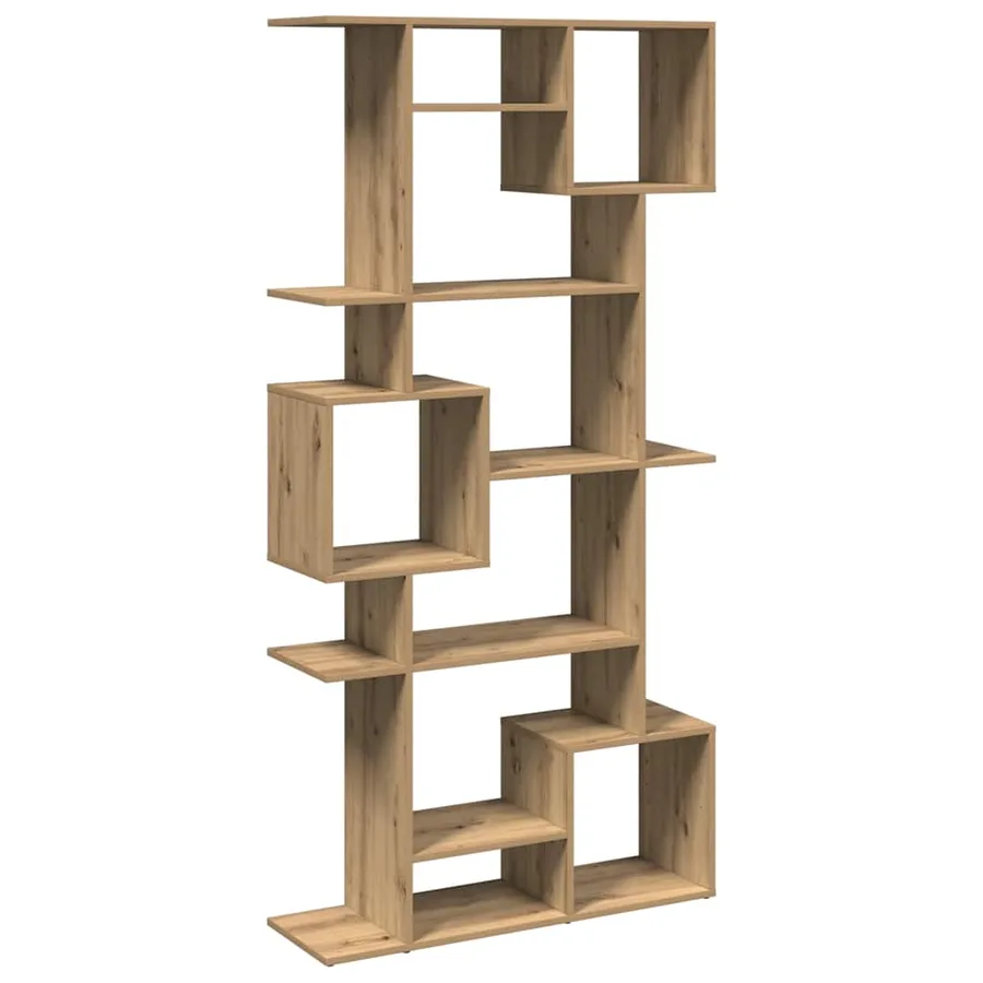 Bibliothèque chêne artisanal 92x29x188 cm bois d'ingénierie - 2
