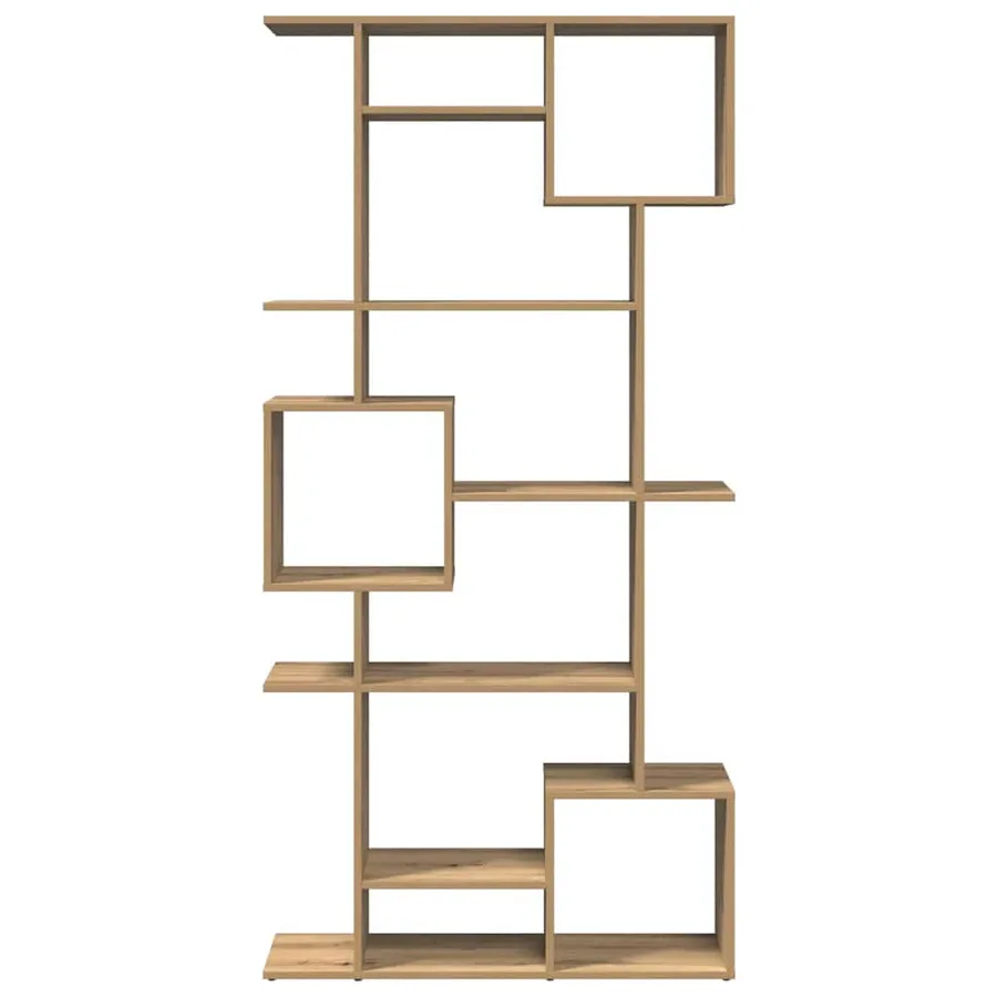 Bibliothèque chêne artisanal 92x29x188 cm bois d'ingénierie - 4