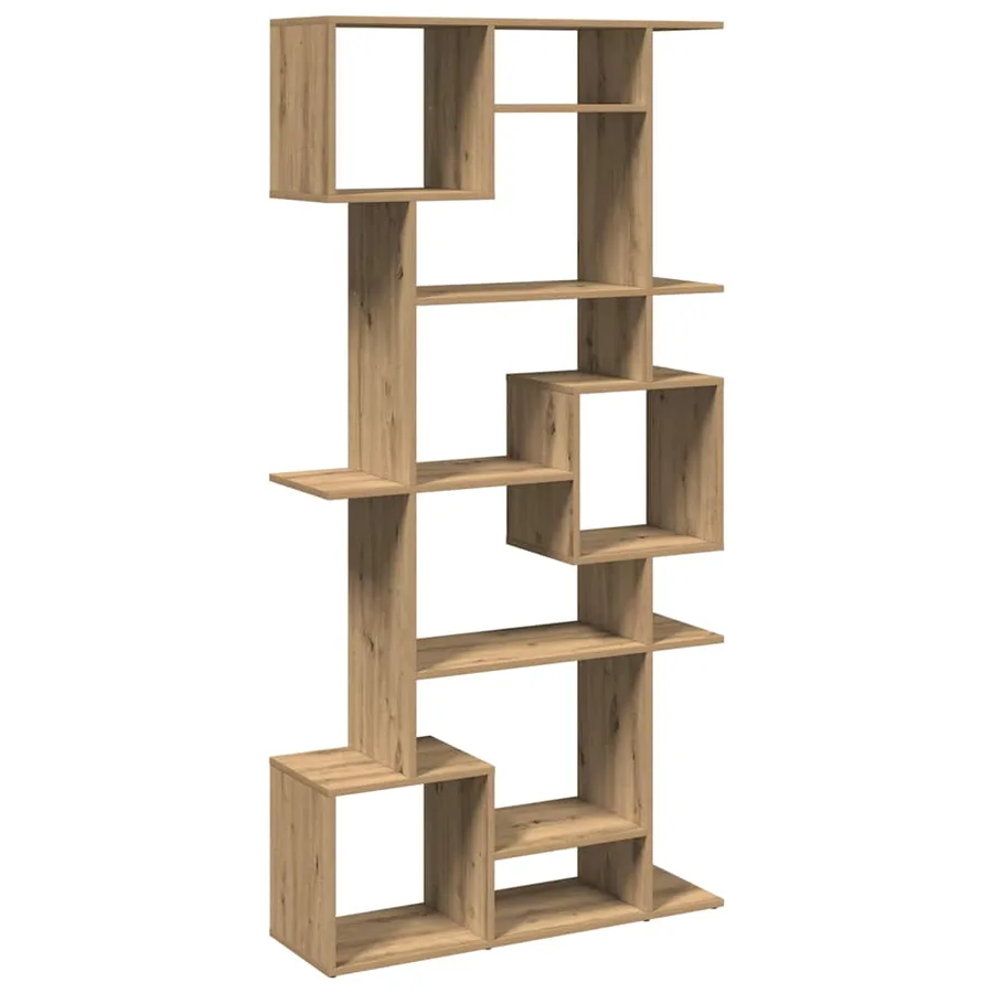 Bibliothèque chêne artisanal 92x29x188 cm bois d'ingénierie - 6