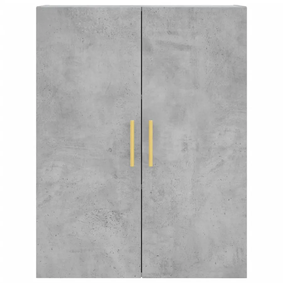 Buffet haut Gris béton 69,5x34x180 cm Bois d'ingénierie - 5