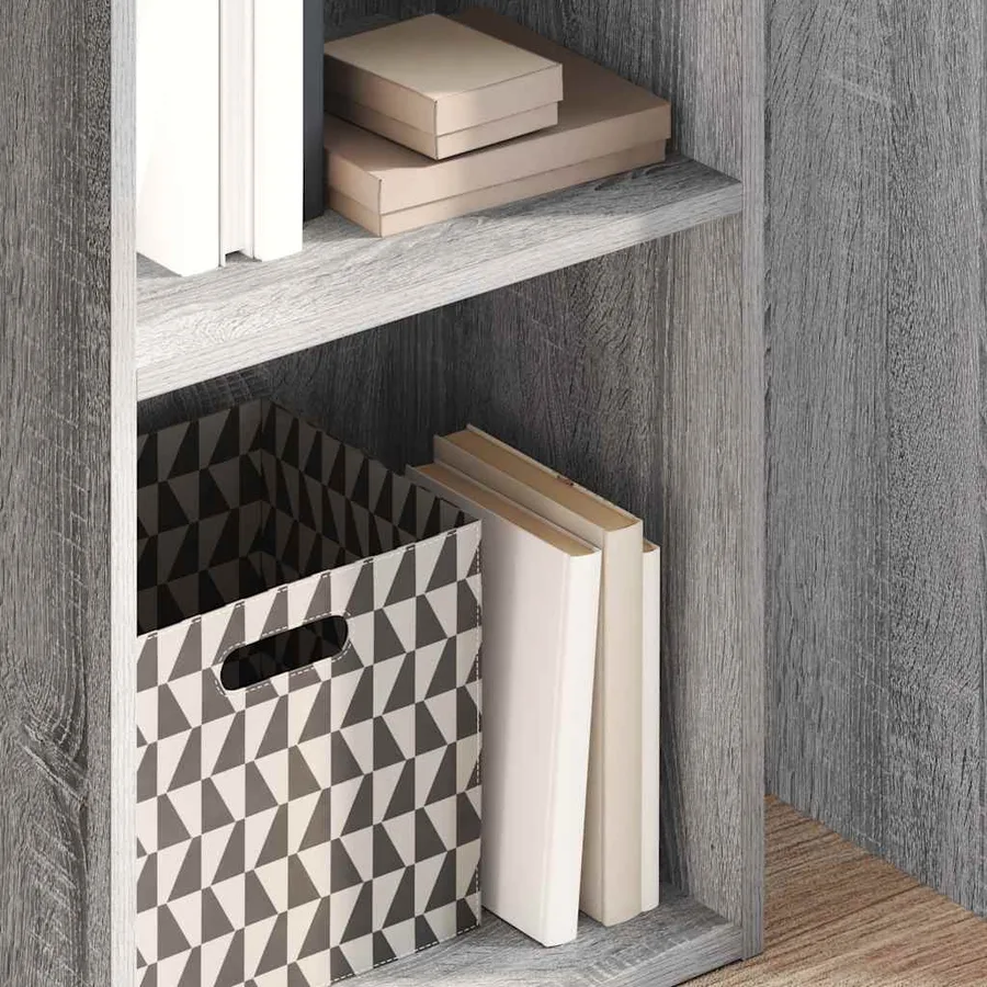 Bibliothèque sonoma gris 40x30x152 cm bois d'ingénierie - 3