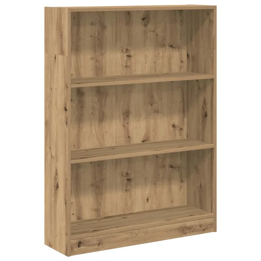 Bibliothèque chêne artisanal 80x24x109 cm bois d'ingénierie - 2