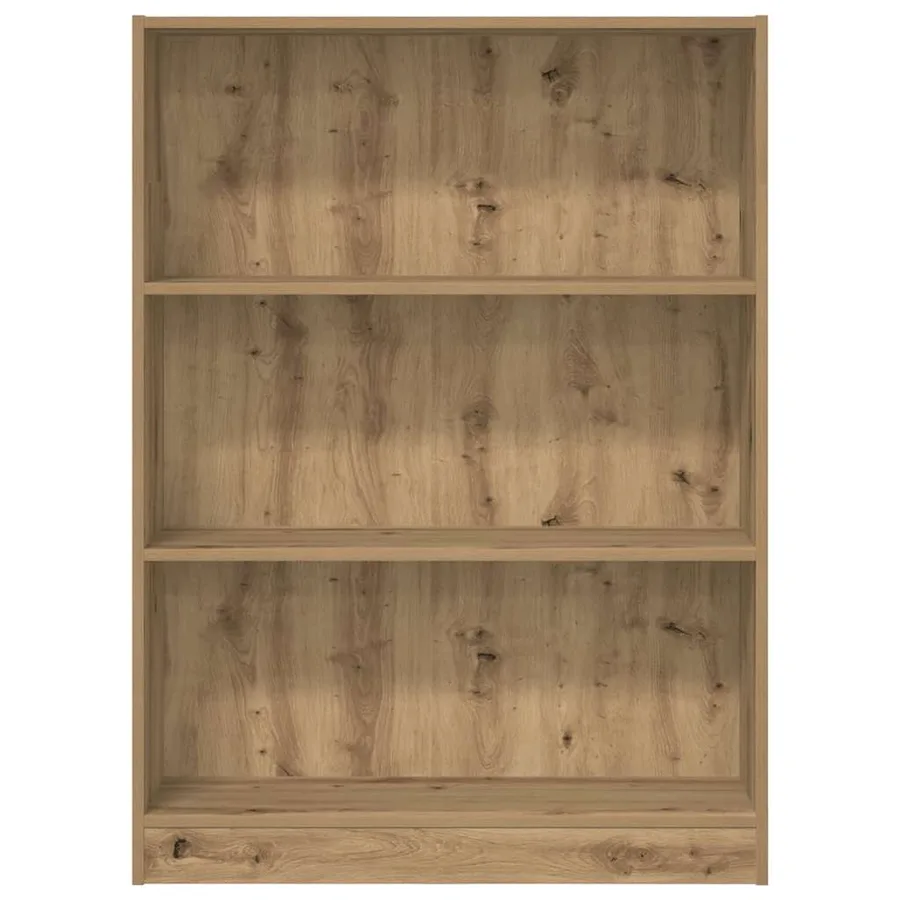 Bibliothèque chêne artisanal 80x24x109 cm bois d'ingénierie - 4