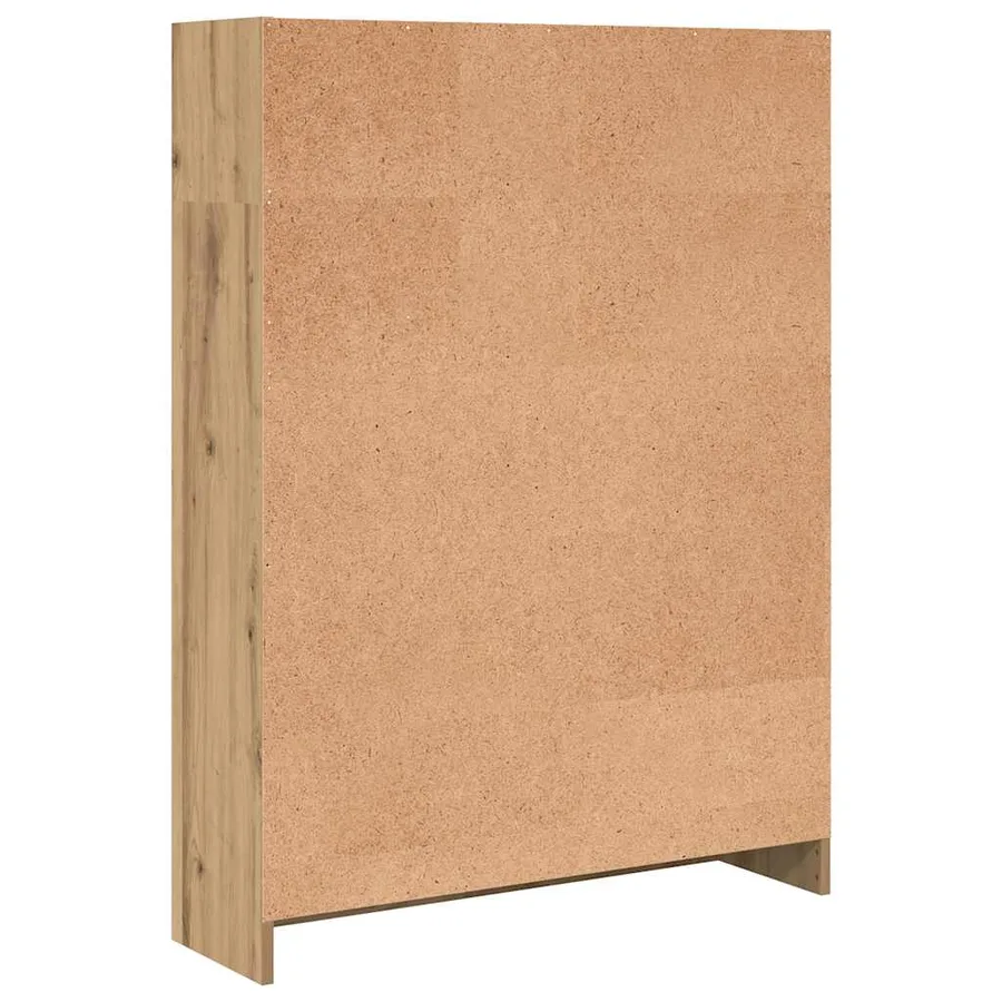 Bibliothèque chêne artisanal 80x24x109 cm bois d'ingénierie - 5