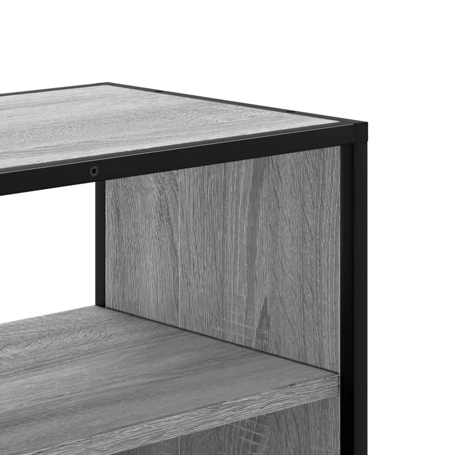 Meuble TV sonoma gris 100x31x39,5 cm bois d'ingénierie et métal - 8