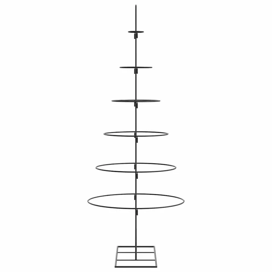 Arbre de Noël en métal pour décoration noir 150 cm - 4