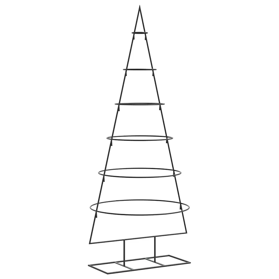 Arbre de Noël en métal pour décoration noir 150 cm - 5