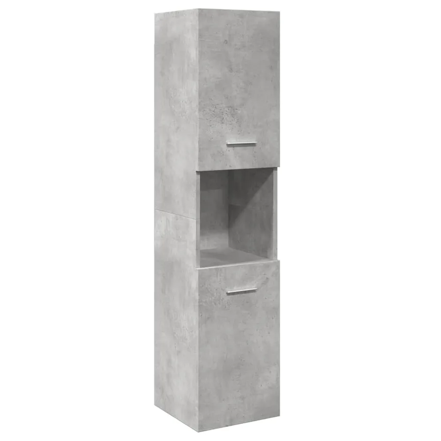 Ensemble de meubles de salle de bain 4 pcs gris béton - 6