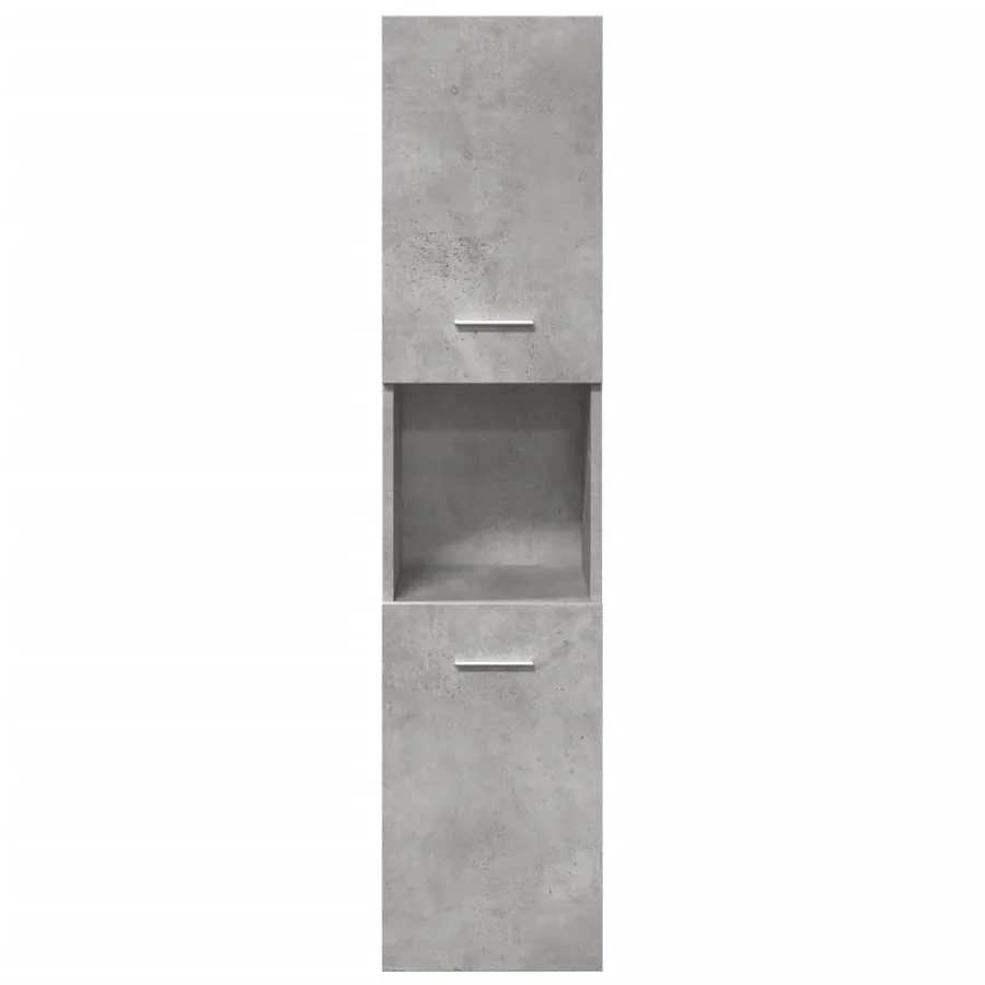 Ensemble de meubles de salle de bain 4 pcs gris béton - 7