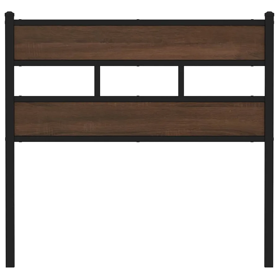 Tête de lit de remplacement chêne marron 100 cm acier et bois d'ingénierie - 3