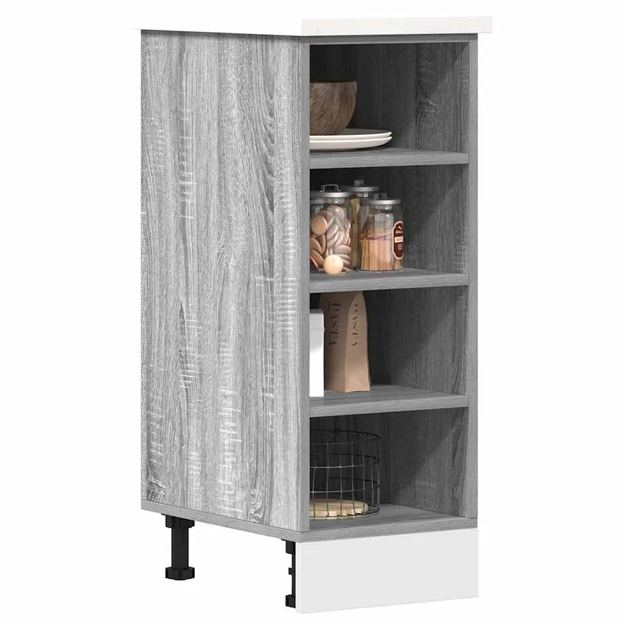 Meuble bas "Riga" Gris Sonoma 30 x 44,5 x 81,5 cm Bois d'ingénierie