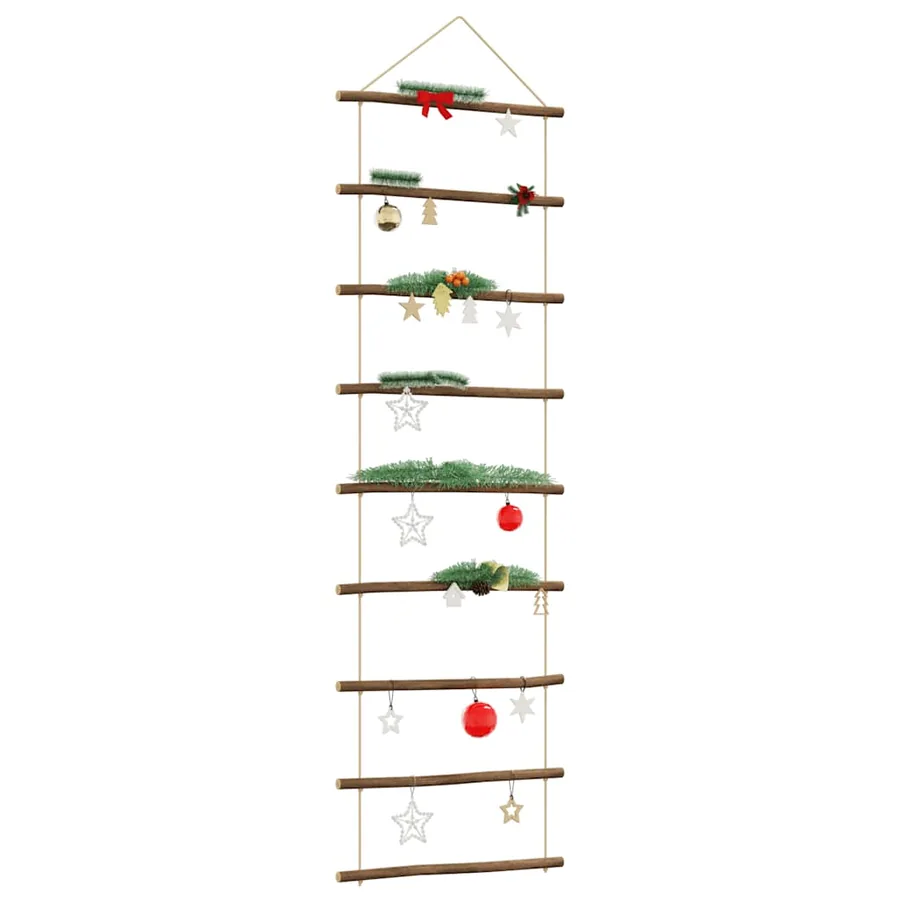 Décoration murale en forme d'échelle 50x150cm branche naturelle