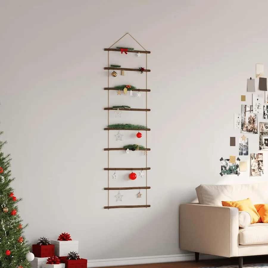 Décoration murale en forme d'échelle 50x150cm branche naturelle - 3