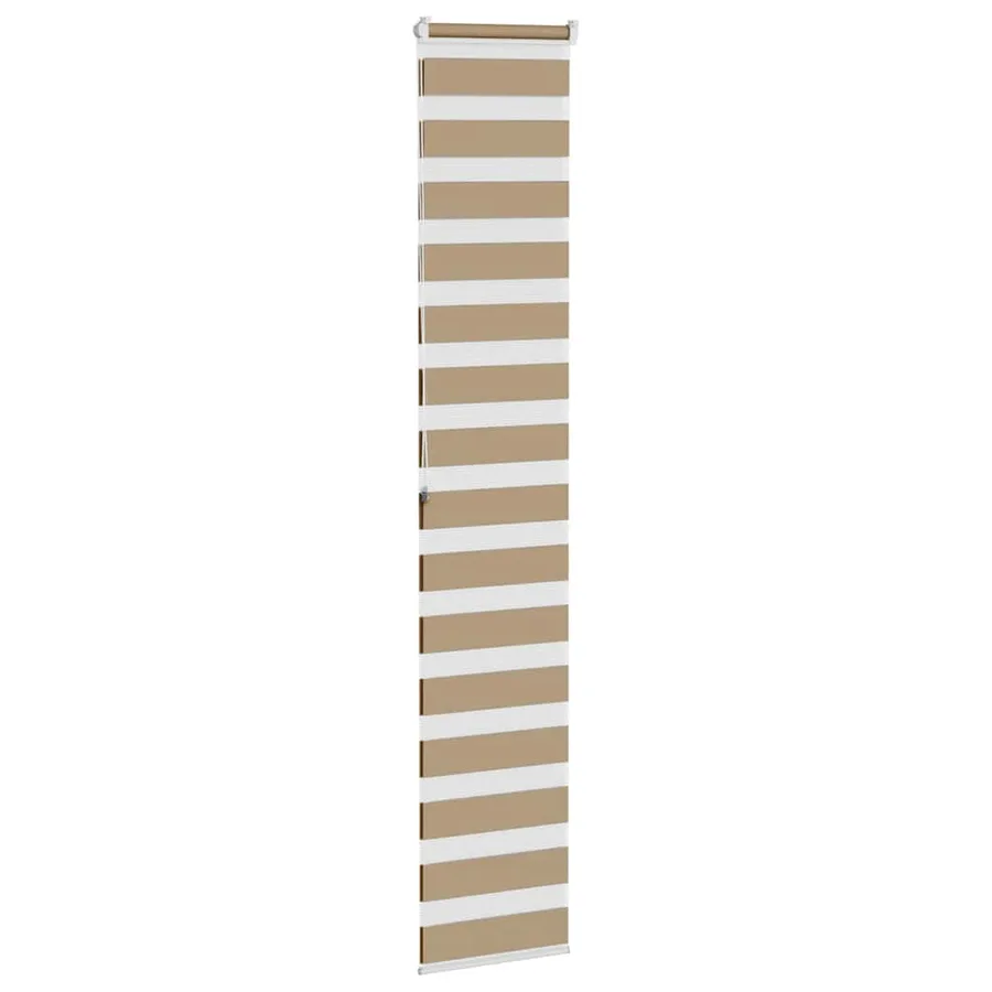 Store zèbre marron sable largeur du tissu 40,9 cm polyester - 4