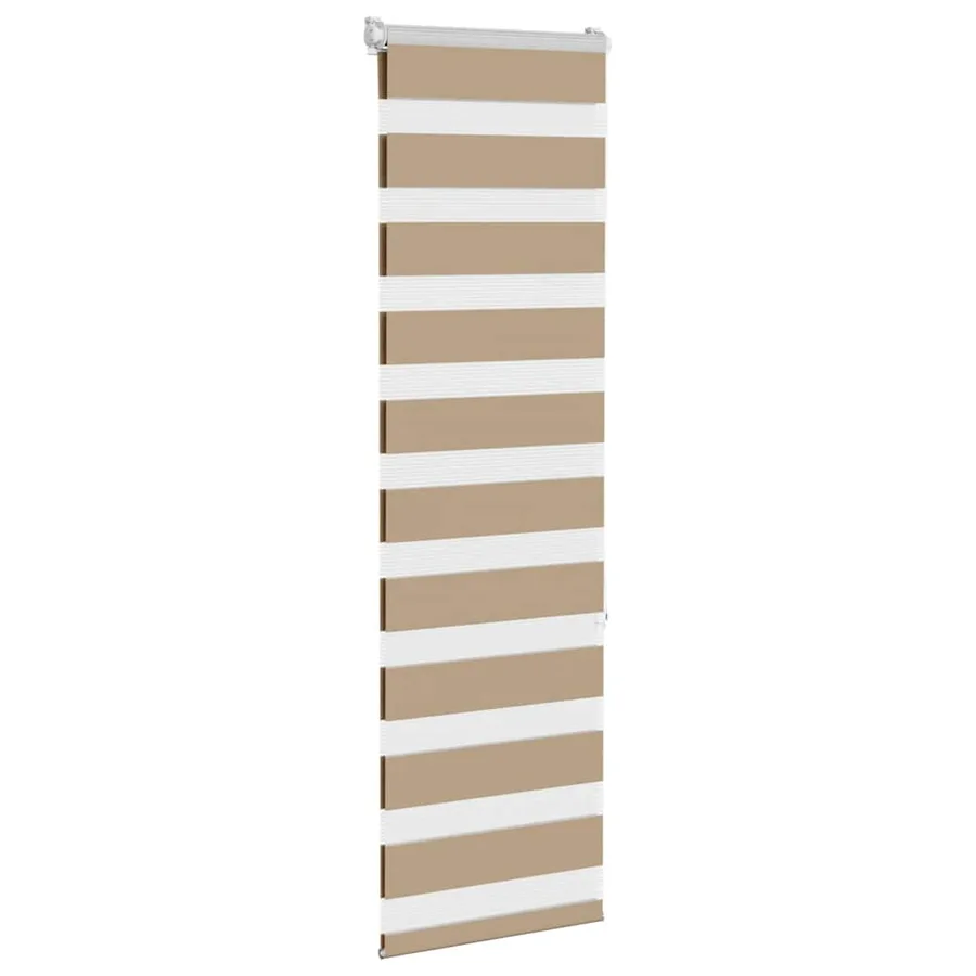 Store zèbre marron sable largeur du tissu 40,9 cm polyester - 3