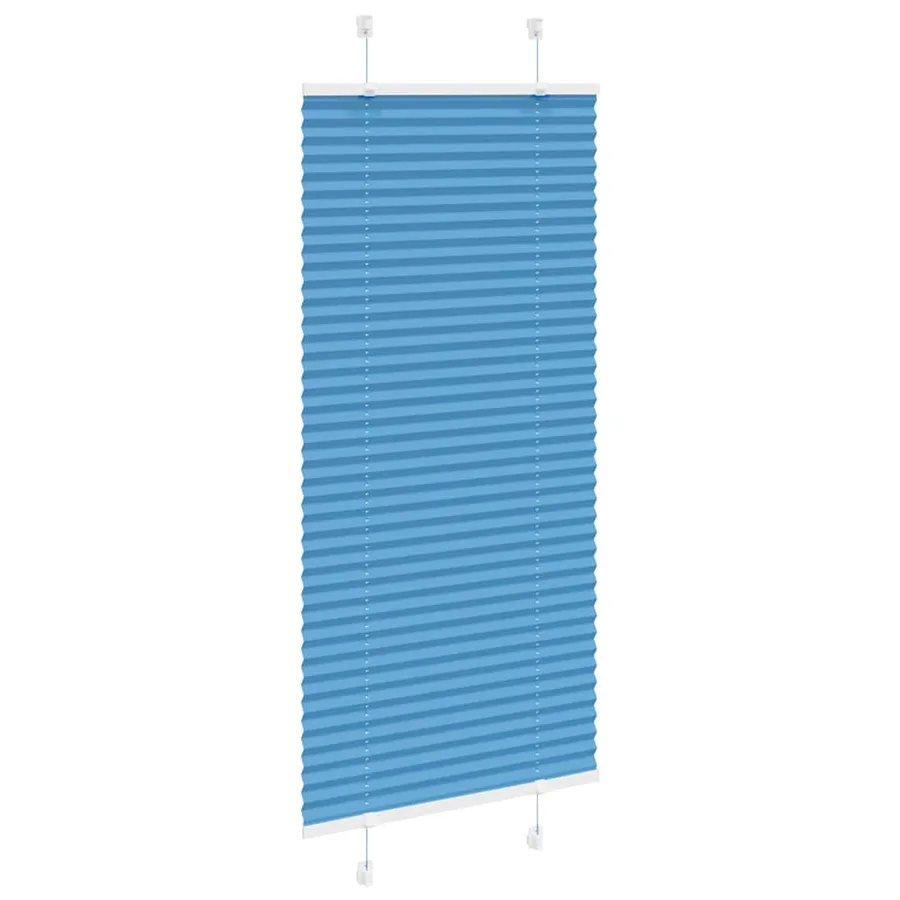 Store plissé bleu 65x150 cm largeur du tissu 64,4 cm polyester - 3