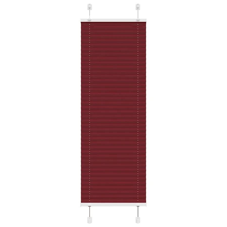 Store plissé rouge bordeaux 45x100 cm largeur du tissu 44,4 cm