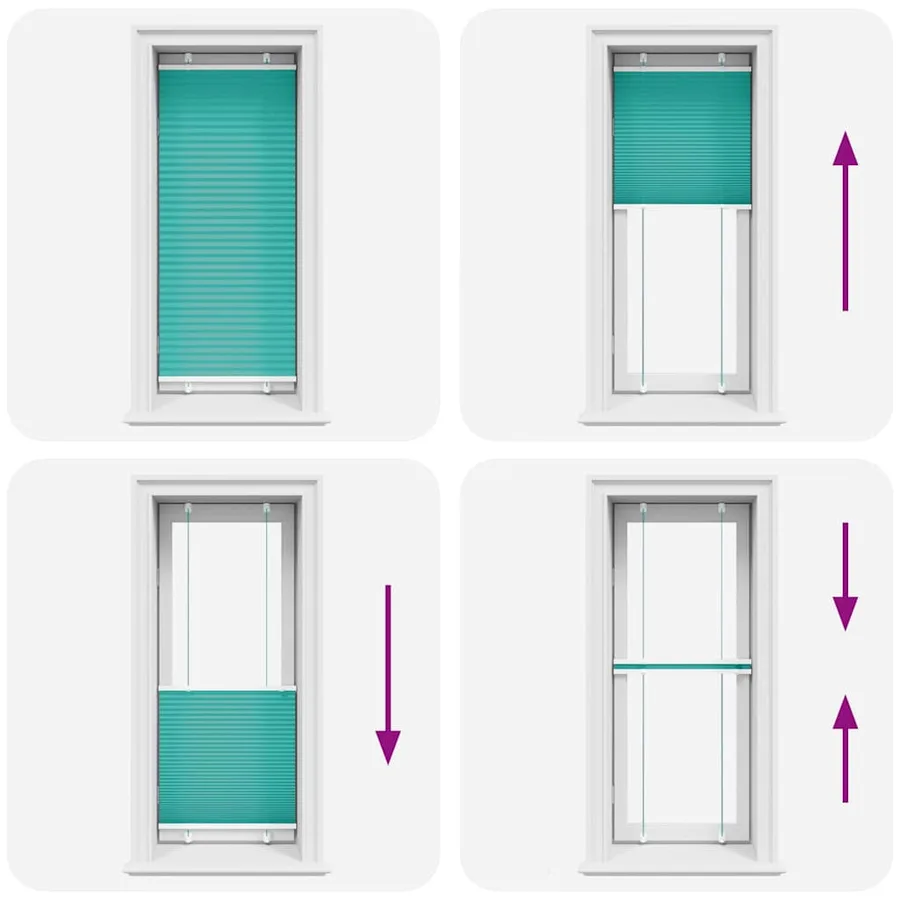 Store plissé vert pétrole 60x100 cm largeur du tissu 59,4 cm - 7
