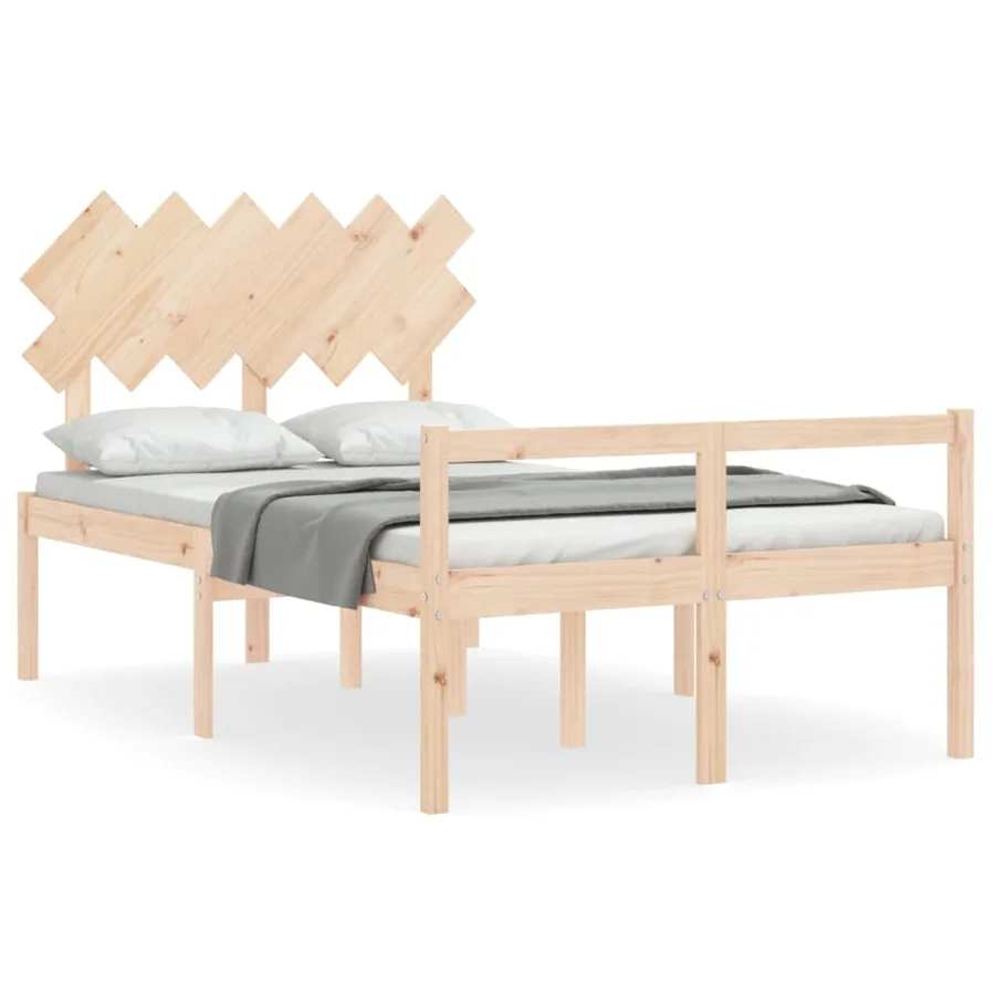 Lit pour personne âgée sans matelas bois massif - 2