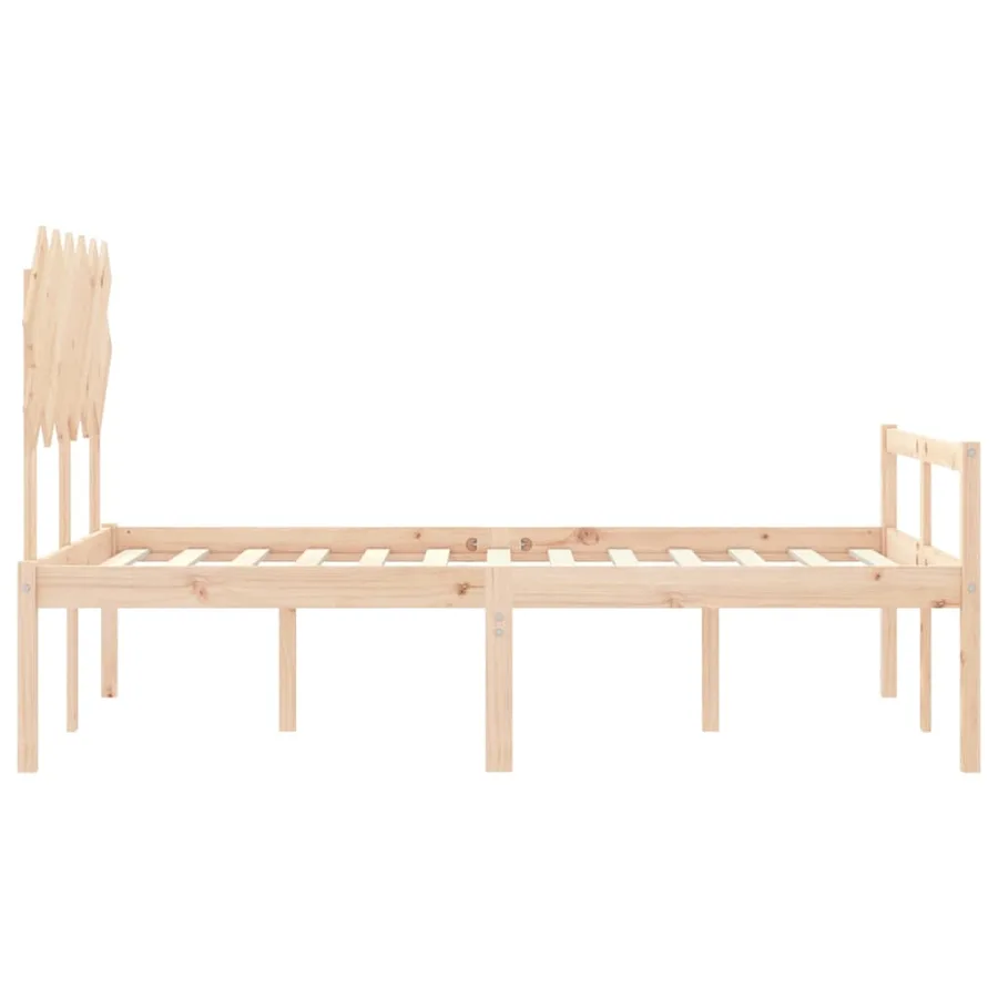 Lit pour personne âgée sans matelas bois massif - 7